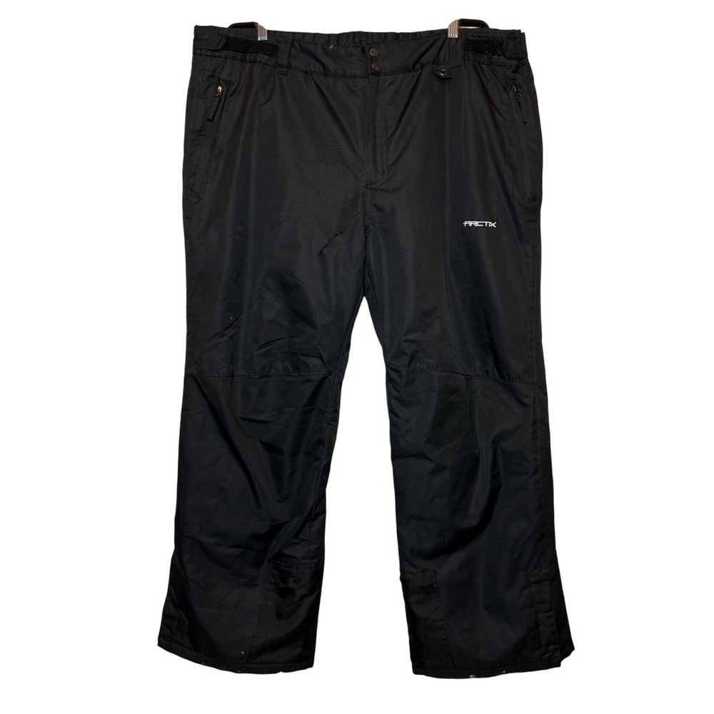 ARCTIX Men Ski Snow Pants Black Regular Fit XXL 2TG Waterproof Insulated Flaws